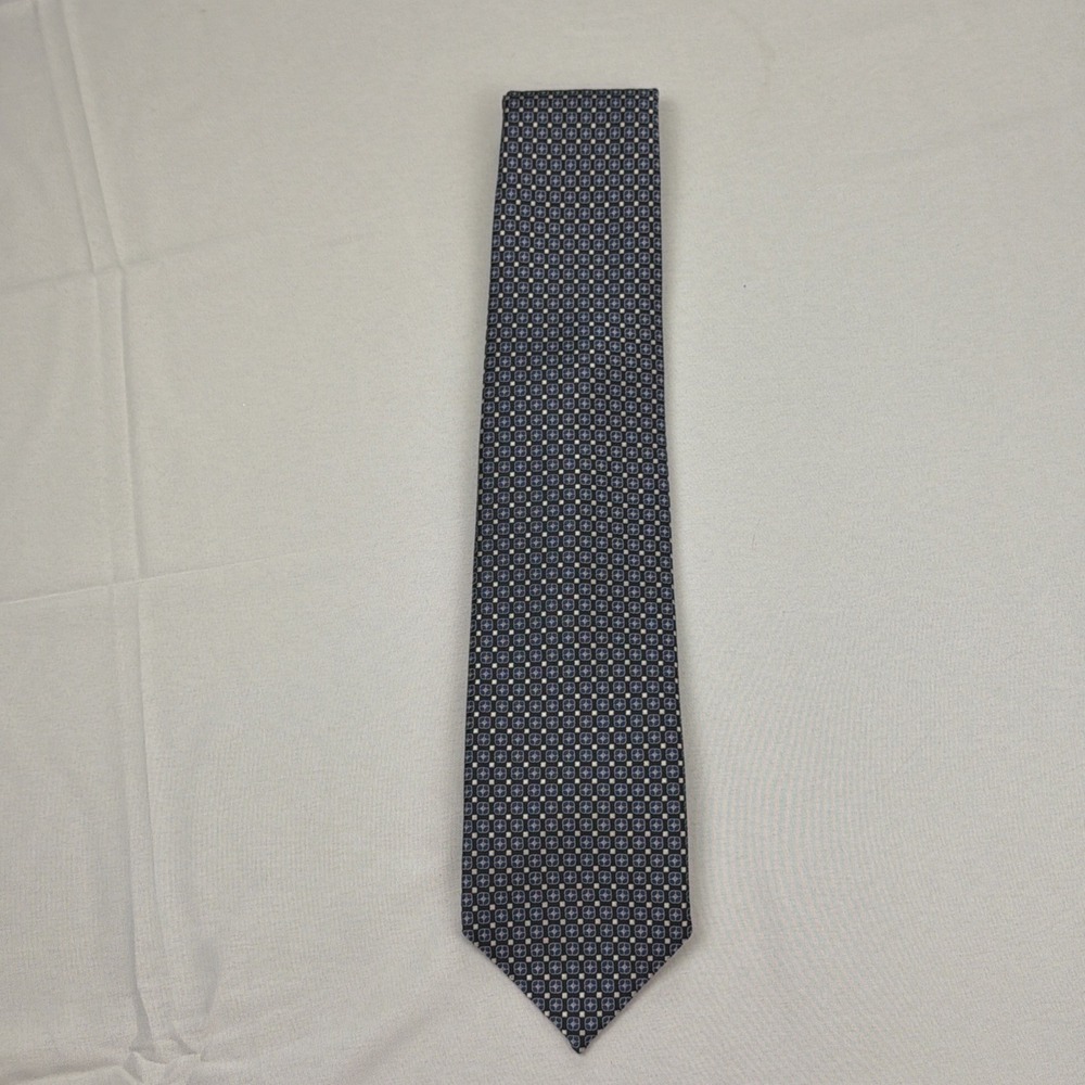 Cremieux Limited Edition Men's Tie 100% Silk Blue / Made in Italy /59"x3.75"